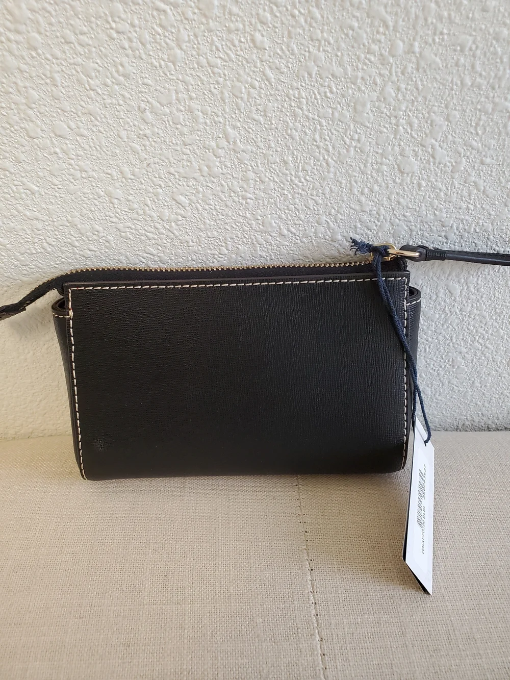 Dooney & Bourke Black Saffiano Leather Cosmetic Pouch